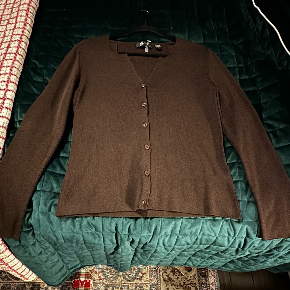 Brown Button Cardigan